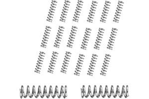 NAISFEI 20 Stück Druckfeder 304 Edelstahl Druckfedern 0,5 mm x 3 mm x 20 mm Druckfeder für Gartenscheren – Silber