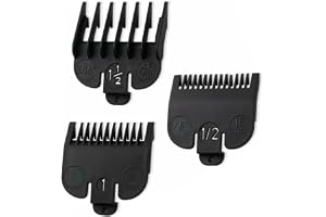 Vaniika Clipper Guards Set passar, 3-delat set svart hår trimmer skydd gräns kam kompatibel med de flesta Wahl Clippers och B