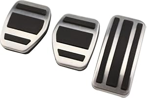 CYSJ Almohadillas de pedales de coche de acero inoxidable aptas for Peugeot 207 301 307 208 2008 308 408 CC aptas for Citroen C3 C4 DS 3 4 6 DS3 DS4 DS6 piezas cubiertas de pedales de coche (Color :