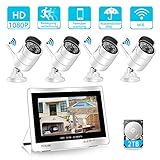 [24/7 Vollzeit-Überwachung mit hoher 1080P-Auflösung] 1080p CCTV-Kameras mit 2,0 Megapixel-Objektiv erfassen kristallklare und atemberaubende Videos bei Tag und Nacht. 6 LED's mit intelligentem IR-Schalter für Tag- und Nachtüberwachung bis zu 30 Meter. Metallgehäuse mit wasserdichtem IP66-Design für die Außenüberwachung im Außenbereich. IP66 heißt: geschützt gegen Regen und Spritzwasser.