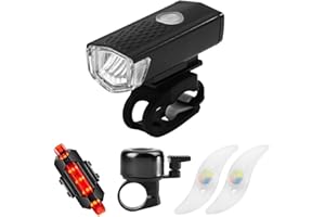 HIAME Conjunto de Luces de Bicicleta, Luces Bicicleta Impermeable LED,Juego de Linterna Bicicleta Delantera y Trasera, Luz LED Bicicleta para Ciclismo Carretera y Montaña