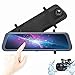 Produktbild JZWDMD Spiegel Dashcam 10 Zoll Touch Screen Full HD 1080P Berührungsempfindlicher Bildschirm Volles mit 170°Weitwinkel Rückfahrkamera Doppellinse mit Parkplatz-Monitor G-Sensor Daueraufnahme