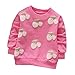 Produktbild Cartoon Erdbeer Kirsche Print T-Shirt Kleinkind Kind, DoraMe Baby Jungen Mädchen Lange ärmel Pullover Warme Bluse O-Ausschnitt Sweatshirt für 0-3 Jahr (B-Rose Rot, 3 Jahr)