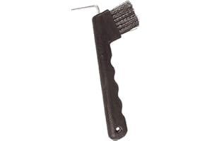 Perry Equestrian No.563 Hoof Pick & Brush with Wave Grip Handle Black