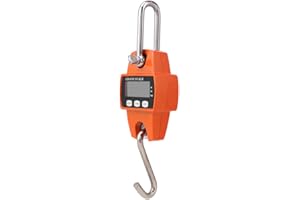 HILILAND Kranwaagen 660Lb 300Kg Mini-Hängeskala, tragbare digitale LCD-Waage-Waage mit Haken für Bauernhof, Jagd, große Fische