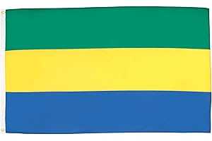 AZ FLAG - Gabon Flag - 3x5 Ft - 100D Polyester Gabonese Banner with Two Metal Grommets - Fade Resistant - Vivid Colors - 3' x 5' Feet - 150x90 Cm