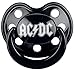 Produktbild AC/DC Logo Schnuller schwarz 6-18 Mon.