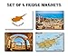 Produktbild SET OF 4 CYPRUS KÜHLSCHRANKMAGNETE – CYPRUS FLAG, CYPRUS MAP, CYPRUS ATTRACTIONS