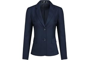 YUNCLOS Blazer Femme Chic Veston Élégant Tailleur Travail Business Veste De Costume Décontracté Boutonné Coupe Ajustée