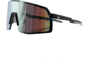 Surf Monkey Gafas de Sol Polarizadas con 3 Lentes Intercambiables | Gafas de ciclismo | Bici de Montaña | Ciclismo | Running | UV 400 Anti Viento - Hombre y Mujer