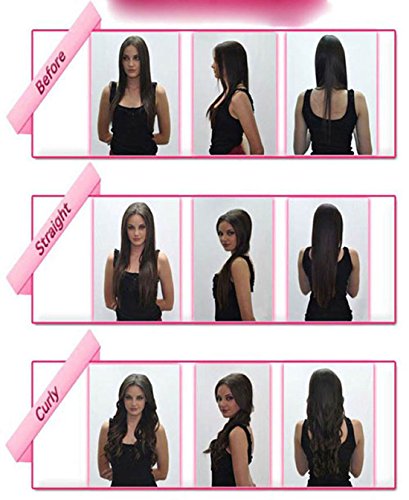 S-noilite® 66cm Glatt 8 teiliges SET Clip in Extensions Haarverlängerung Haarteile (Maroon mischen Dunkelrot) - 5