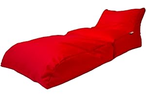 HH Home Hut Beanbag Bed Chair Indoor And Outdoor Extra Large Oversized Gaming Seat XXXL Garden Adult Bedroom Weather Resistant (Waterproof) Red