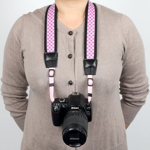 BIRUGEAR courroie sangle   paule cou en n  opr  ne nylon - Violet en Noir pour DSLR Appareil Photo Kodak Panasonic Canon Nikon Pentax Sony Samsung FujiFilm