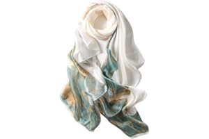 LANKEE Silk Scarf Women Shawl Stain Neckerchief Head Wrap Ladies Beach Vintage Bridal Shawl Chiffon Muslim Colorful Cloth Christmas Decorations