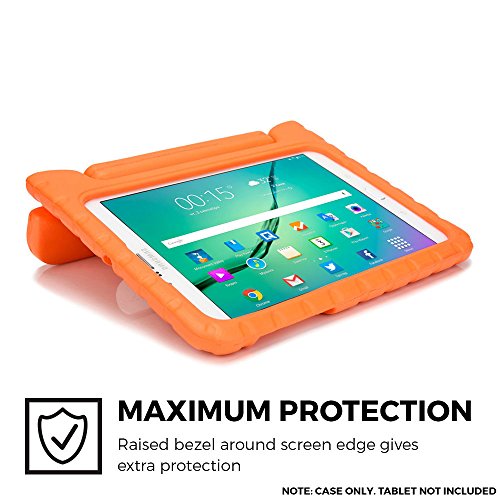 Samsung Galaxy Tab S2 8.0 hülle fur kinder, COOPER DYNAMO Beanspruchbare, strapazeirfähige, robuste, gepolsterte Hartschalenhülle mit integriertem Griff, Standfunktion & durchsichtigem Displaysschutz (Orange) - 2