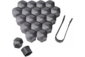 Tomedeks tapas para tuercas de rueda,tapas de rueda universal,cubierta de tuerca de neumático,20 piezas,con herramienta de desmontaje, para Audi A3/A4/A5, protege los tornillos de las ruedas