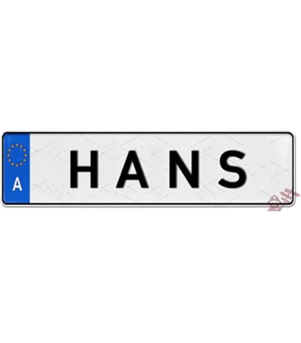 Personalisiertes Nummernschild Aus Aluminium - Geprägt, 34x9 Cm, Witterungsbeständig