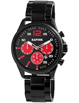 Raptor Herren Armbanduhr Edelstahlband Analog Quarz Schwarz 285975000030, Farbe2