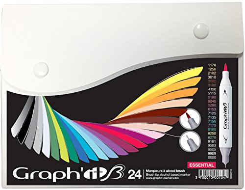 graph' it Brush gi80210 Essential Set de 24 rotuladores (doble punta, varios colores