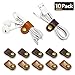 Price comparison product image Earphone Winder Leather Cable Straps,apple Lightning Cable Ties Leather Cord Organizer ,USB Cable Clips,Earphone Winder with Leather Handmade (10 in a Pack)