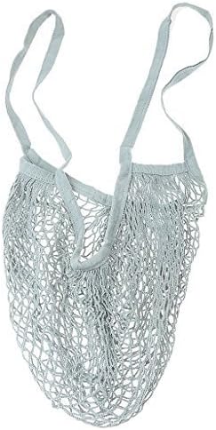 1 Piece Fruits and Vegetables Shopping String Bag Cotton Net Mesh Bag For Toys Basketball Storage - Smoky Gray, 46x46cm / 18x18inch