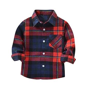 Button Down Collar Single Breasted Checkered Shirts
