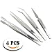 Produktbild feita 4 Edelstahl-Pinzette für Beauty Nail Art Repair Tools Pinzette Set