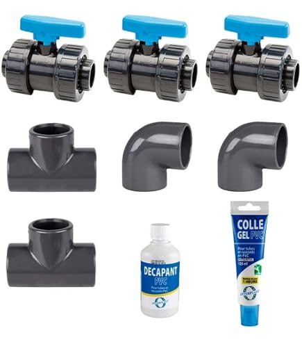 Adaptateur Piscine Intex Raccordi Per Piscine Baumaxxe Conector De PVC Con Conexión Roscada Y Junta Tórica | 50 Mm X 1 ½ Pulgada | Bm163 Raccorderia Idraulica Per Tubi In Pvc Pour Aquariums Piscines Irrigation