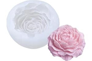 CULASIGN Groß Pfingstrose Silikonform,3D Blume Silikon Kerzenform, DIY Silikonform Kerzen Gießen Formen,Kerzengießform Silikon für Handwerk Ornamente, Duftkerze
