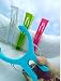 Produktbild Pack von 4 Big 16 * 10 * 2,5 cm Kunststoff Winddicht Kleidung Hängen Peg Quilt Blatt Clip Racks Strand Handtuch Clip für Sonnenliege / Sunbed Peg / Sunbed / Pool (grün / rosa / weiß / blau)