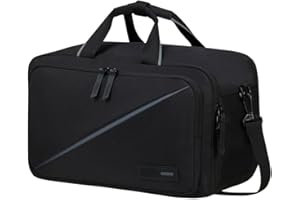 American Tourister Take2Cabin - Borsa da viaggio Ryanair a 3 vie, bagaglio a mano, zaino aereo S sottosella, 40 x 25 x 20 cm, 25 L, nero (nero)