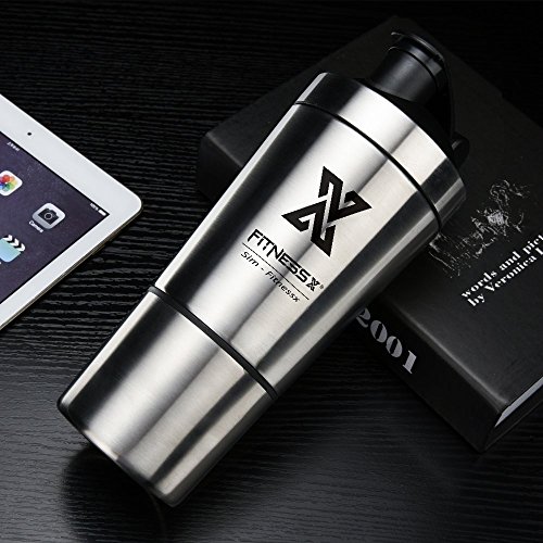 PLC020 700ml+200ml Sportmixer fitness edelstahl protein shaker eiweiß | Protein Shaker Eeiweiß Bottle - 4