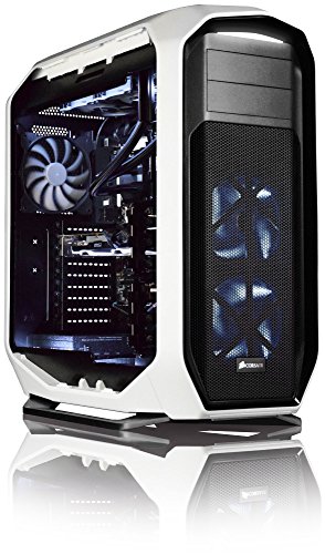 VIBOX Rapture XR770-360 Komplett-PC Paket Gaming PC – 4,0GHz i7 10-Core Prozessor, GTX 1070, leistungsfähig, Wassergekühlter Desktop Gamer Computer mit Spielgutschein, 3x Dreifach 27″ Monitor, Roccat Tastatur, Gamer Mouse, Windows 10, Weiß Innenbeleuchtung, lebenslange Garantie* (3,0GHz (4,0GHz Turbo) Intel i7 6950X Extreme Broadwell 10-Core Prozessor, MSI NVIDIA GeForce GTX 1070 8GB Armor Grafikkarte, 64GB Team 2133MHz DDR4 RAM, Samsung 1TB SSD, Corsair H100i GTX Wasserkühler, Corsair Gehäuse) - 3