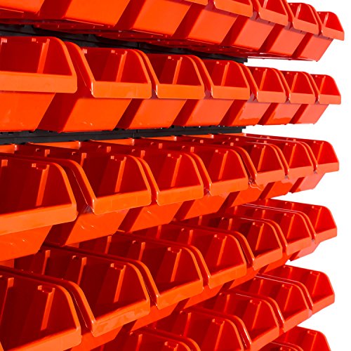 69 teiliges Wandregal Lagerregal Stapelboxen Wandplatten Orange POP Serie Gr. 3 Lager - 5