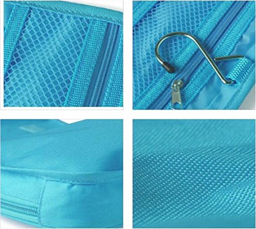 malirona Kulturtasche Badezimmer Reisetasche Waschen Tasche für die Werkzeuge mit Haken zum Aufhängen blau - 6