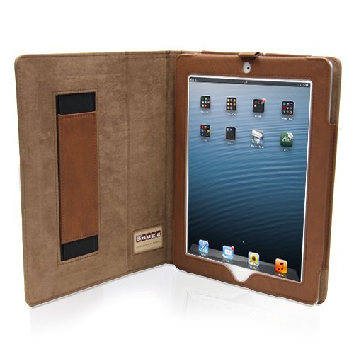 iPad 4 und 3 Hülle (Braun ), Snugg – Smart Case mit lebenslanger Garantie + Sleep / Wake Funktion - 3