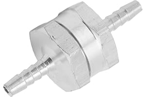 Qiilu Clapet Anti-Retour en Ligne à Sens Unique Anti-Retour Air Eau Gaz Clapet Anti-Retour en Alliage D'aluminium pour Carburant Essence Huile Essence Eau (4mm)
