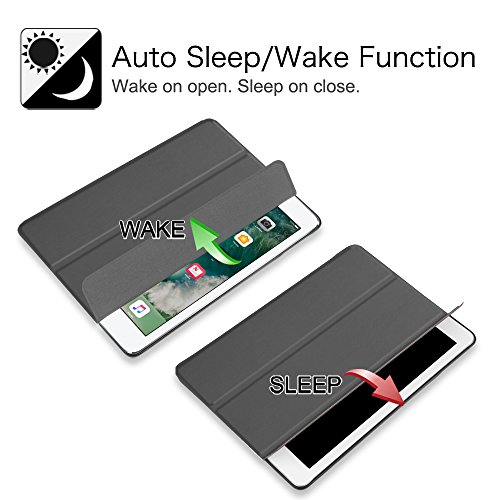 Fintie iPad 9.7 Zoll 2017 Hülle – Ultra Schlank Superleicht Ständer Smart Shell Case Cover Schutzhülle Tasche mit Auto Schlaf / Wach Funktion für Apple iPad 2017 Neue Modell, Himmelgrau - 4