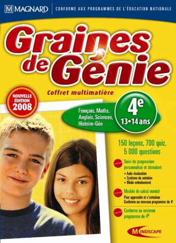 Preisvergleich Produktbild Graines de génie - coffret multimatiere 2008 : quatrième (13-14 ans)