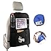 Produktbild Rückenlehnenschutz,Meepo Autositze Organizer Auto-Rücksitz-Organizer- Touchscreen-Tasche für Ipad - Auto Sitz Rückenschutz, Kick Mat, Auto-Organizer für Baby-Spaziergänger & Kid Reise-Zubehör (zebra)