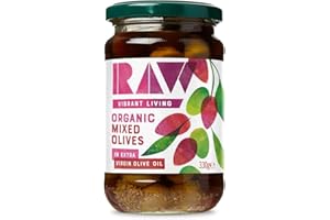 RAW VIBRANT LIVING Raw Health Org Green & Kalamata Olives 330 g