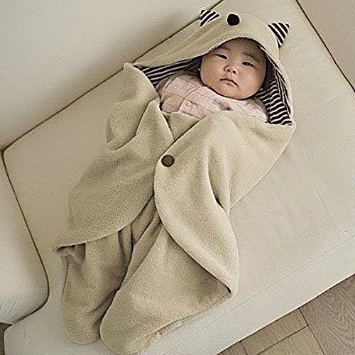 Foxnovo Cute Cartoon geformt Multifunktions weichem Fleece Neugeborenen Baby Wickeltisch Decke Wrap Buggy Babyschlafsack - 3