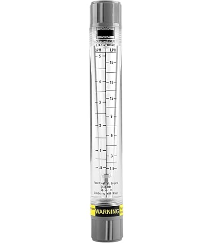 Vloeibare debietmeter, LZM-15G Acryl Buistype Rotameter, Hoge Nauwkeurigheidswaterstroommeter, 0,05-0,5 GPM & 0,18-1,8 LPM, 1/2 Interne Draad