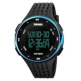 Suitray Digital Uhren, Herren Digital LED Armbanduhr Watches Wecker Freizeit Uhr Geschenk, Sport Wasserdicht Digital Uhren