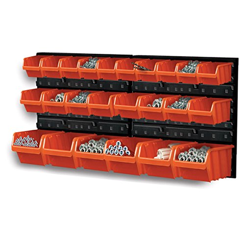 Zanvic Za841 Panel De Herramientas Y 24 Cajas De Ordenación, Gris, 40x16.5x40 cm