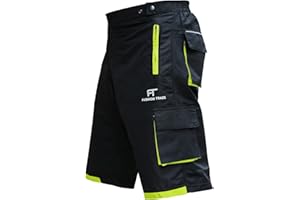FT FASHION TRACK Fashion Track MTB Shorts - Inner Padded, Baggy, Breathable Mens Mountain Bike Shorts - 6 Pockets Cycle Shorts for Cycling, Running, Hiking and Outdoor Lifestyle