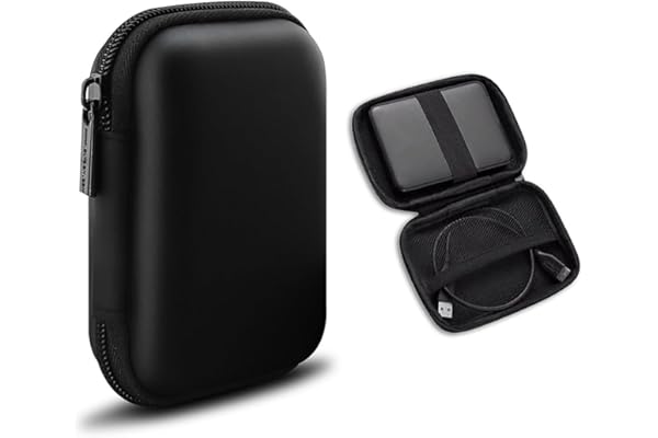 Wolpin PU Portable Travel Organizer Case for Power Bank, Adapter, Earphones, Data Cables, Hard Disk, Pen Drives, Memory Card, (Black)