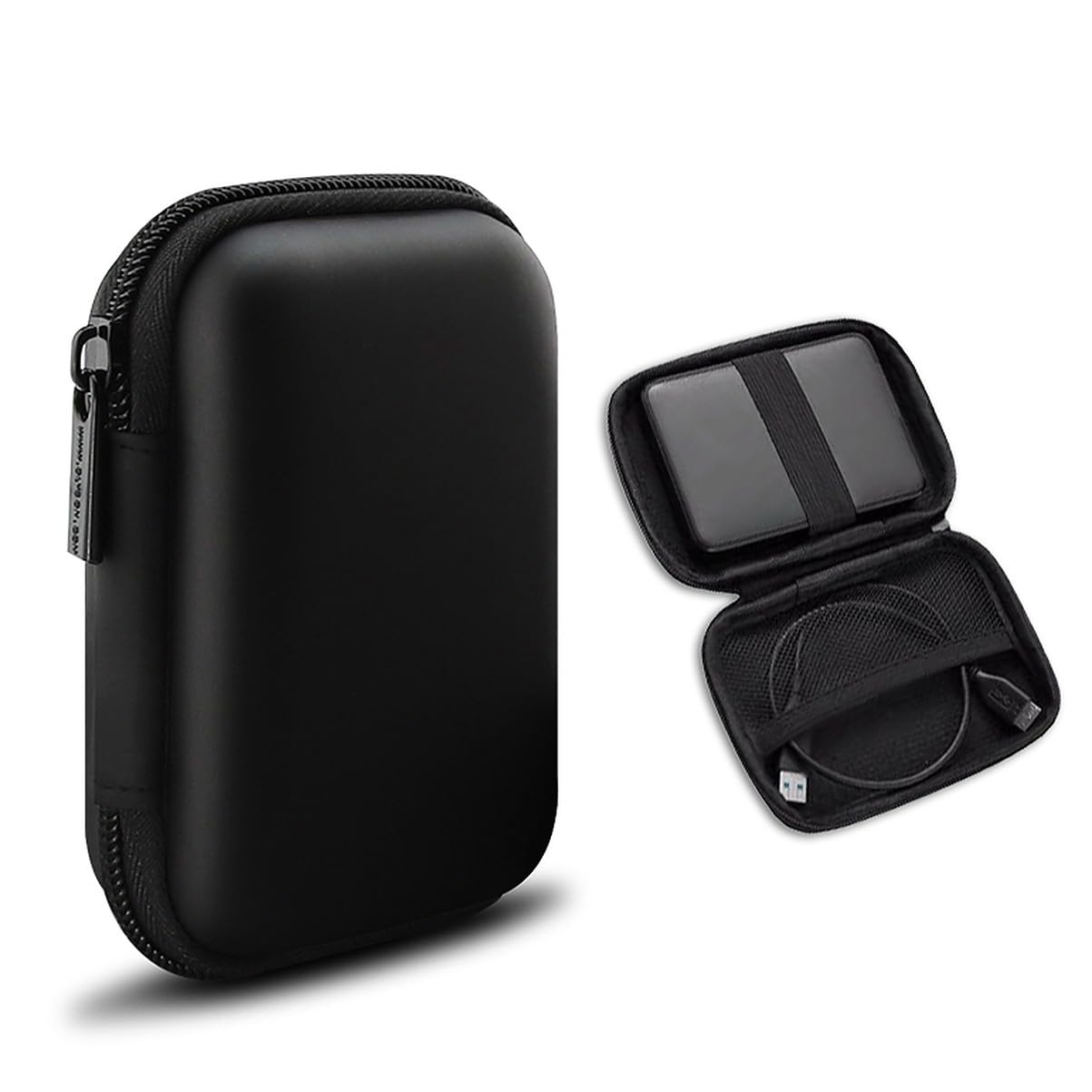 Wolpin PU Portable Travel Organizer Case for Power Bank, Adapter, Earphones, Data Cables, Hard Disk, Pen Drives, Memory Card,
