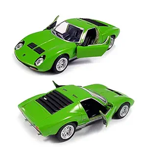 Kinsmart 1971 Lamborghini Miura P400 SV Die-Cast Car with Openable Doors and Pull Back Action