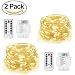 Produktbild 2 PACK 8 Modi Lichterkette, surom 16 FT 50LED Warm Weiß Batteriebetrieben Powered Kupfer Draht Starry Lichterkette mit Fernbedienung für Outdoor, Indoor, Hochzeit, Weihnachten, Party warme, Zuhause, Schlafzimmer, Wohnzimmer